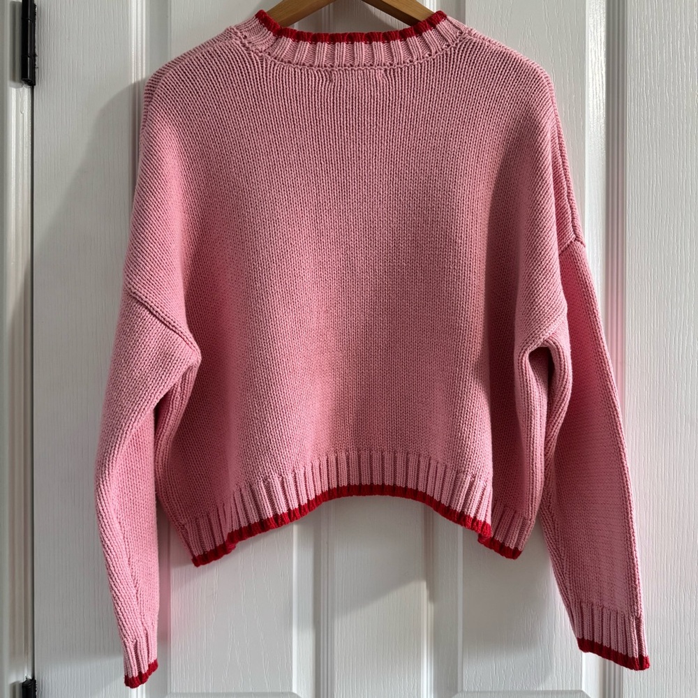 Sincerely Jules Pink & Red VIRAL DUMP HIM Sweater Size Medium - Picture 4 of 7